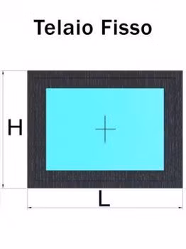 telaio fisso grigio antracite venato