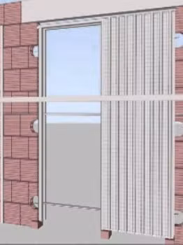 Telaio per porta scorrevole interno con Opere Murarie