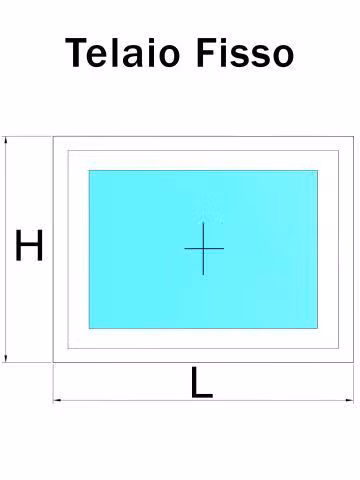 telaio fisso pvc bianco