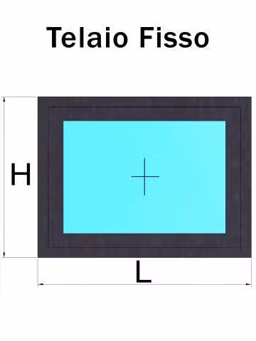 telaio fisso grigio antracite liscio