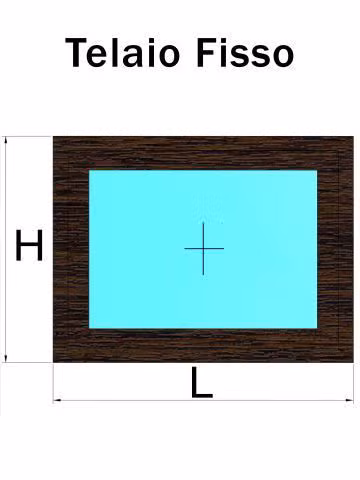 telaio fisso rovere scuro