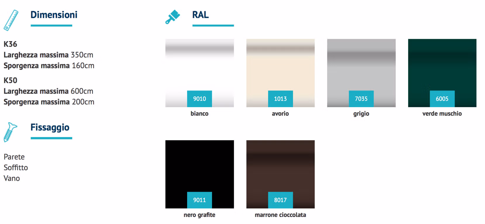 colori tende da sole a cappottina stile k36 50 torino