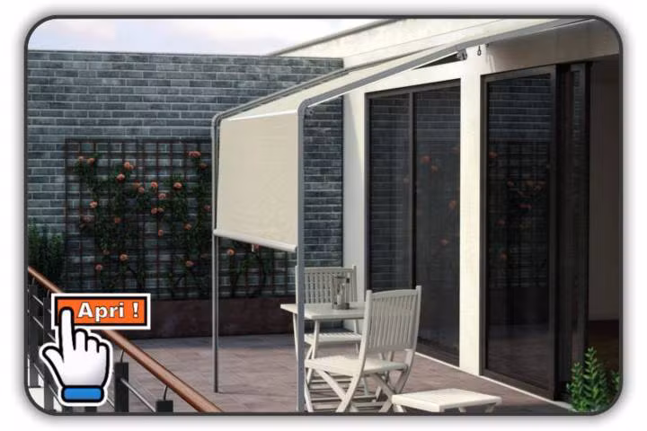 tenda da sole modello attico mini