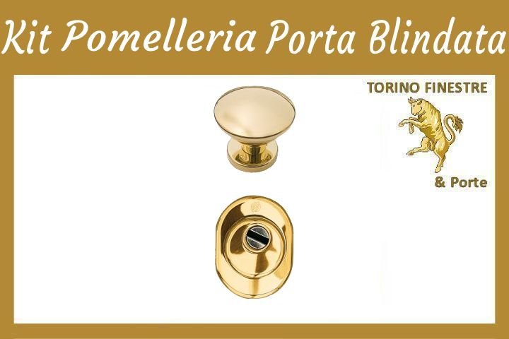 Maniglie per Porte Blindate: Kit Pomelleria esterna Porta Blindata