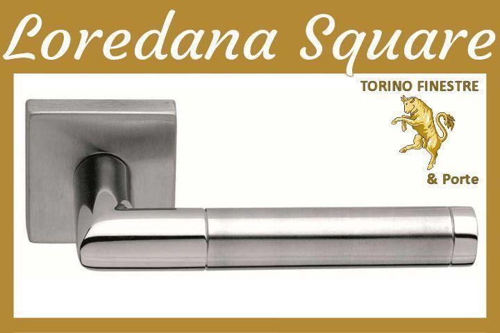 maniglia frascio loredana square acciaio inox rosetta quadrata