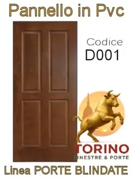 Pannello porta blindata Pvc modello D001