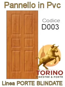 Pannello porta blindata Pvc modello D003