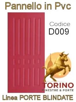 Pannello porta blindata Pvc modello D009