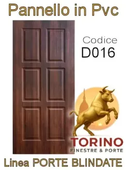 Pannello porta blindata Pvc modello D016