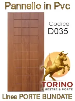 Pannello porta blindata Pvc modello D035