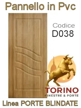 Pannello porta blindata Pvc modello D038