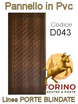 Pannello porta blindata Pvc modello D043