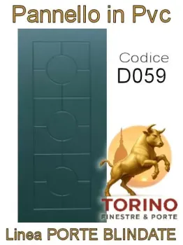 Pannello porta blindata Pvc modello D059