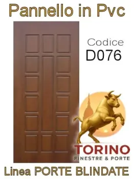 Pannello porta blindata Pvc modello D076