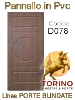 Pannello porta blindata Pvc modello D078