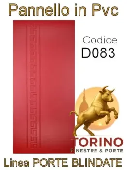 Pannello porta blindata Pvc modello D083