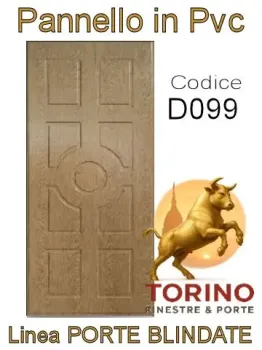 Pannello porta blindata Pvc modello D099