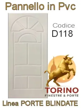 Pannello porta blindata Pvc modello D118