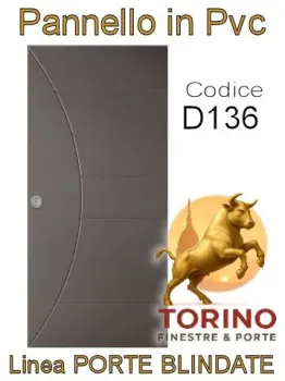 Pannello porta blindata Pvc modello D136