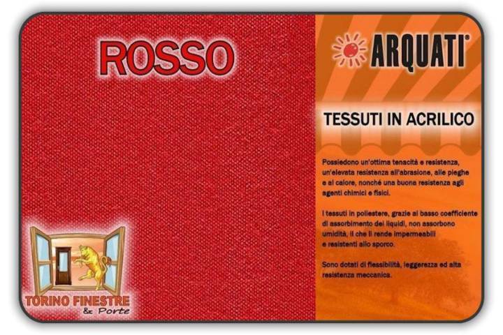 arquati acrilico tinta unita rosso