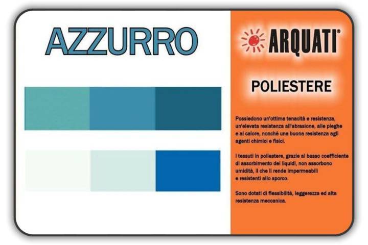 arquati poliestere tinta unita azzurro