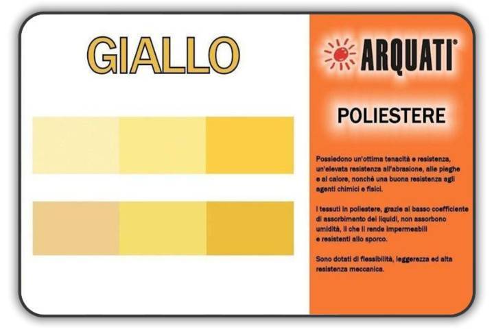 arquati poliestere tinta unita giallo