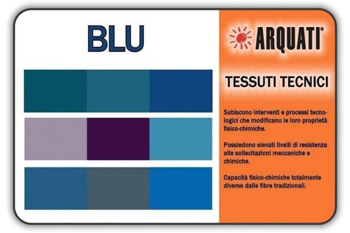 arquati poliestere tinta unita blu