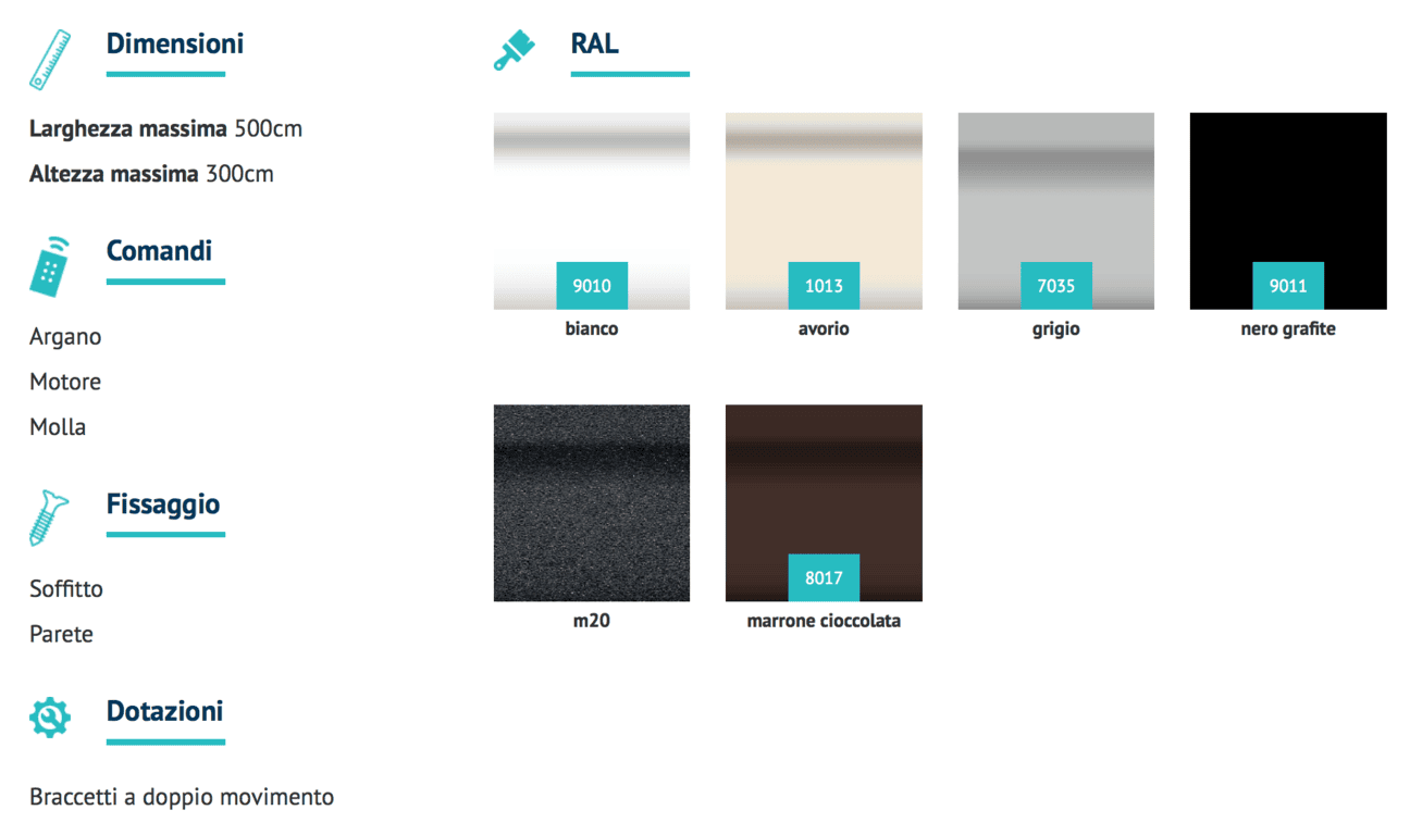 colori tende da sole a caduta telaio fisso firenze torino