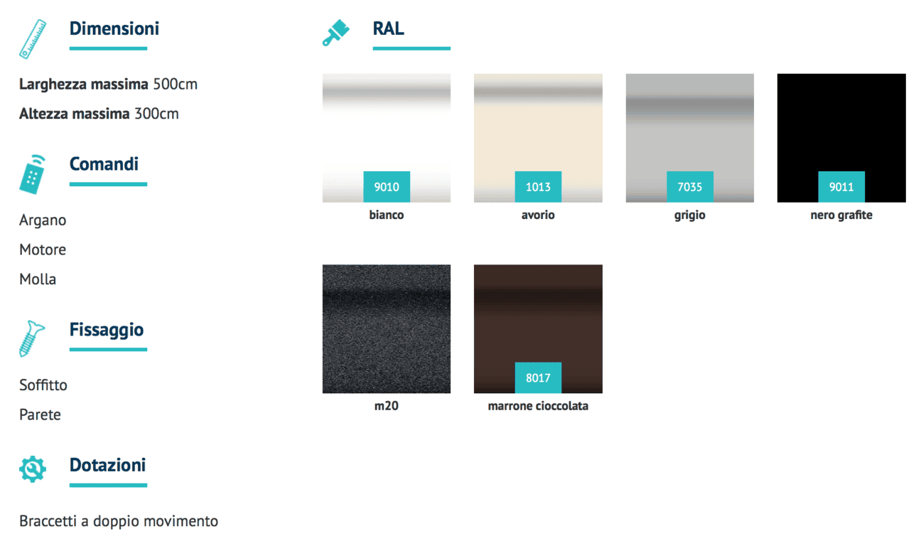 colori tende da sole a caduta telaio fisso firenze torino