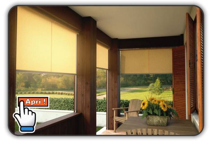 tenda da sole modello milano guidata