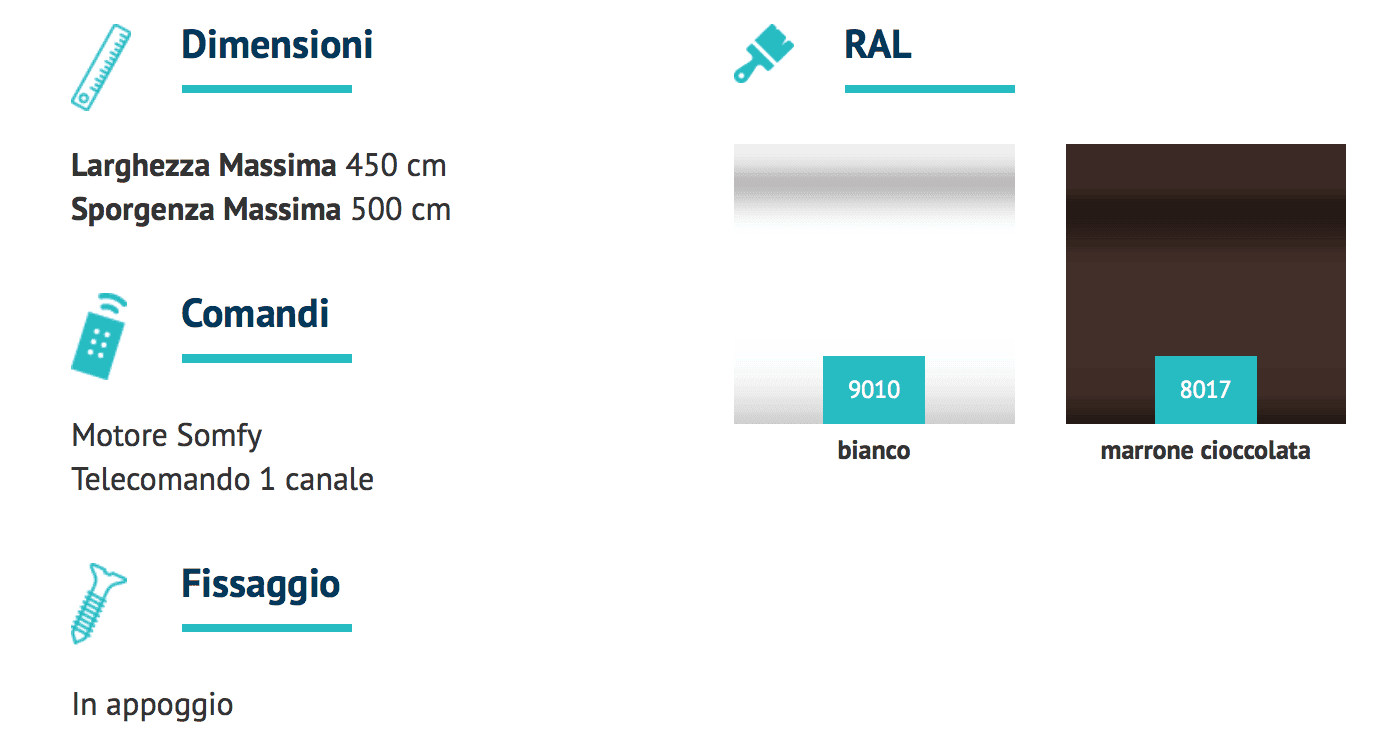 colori tende da sole da giardino Garden torino