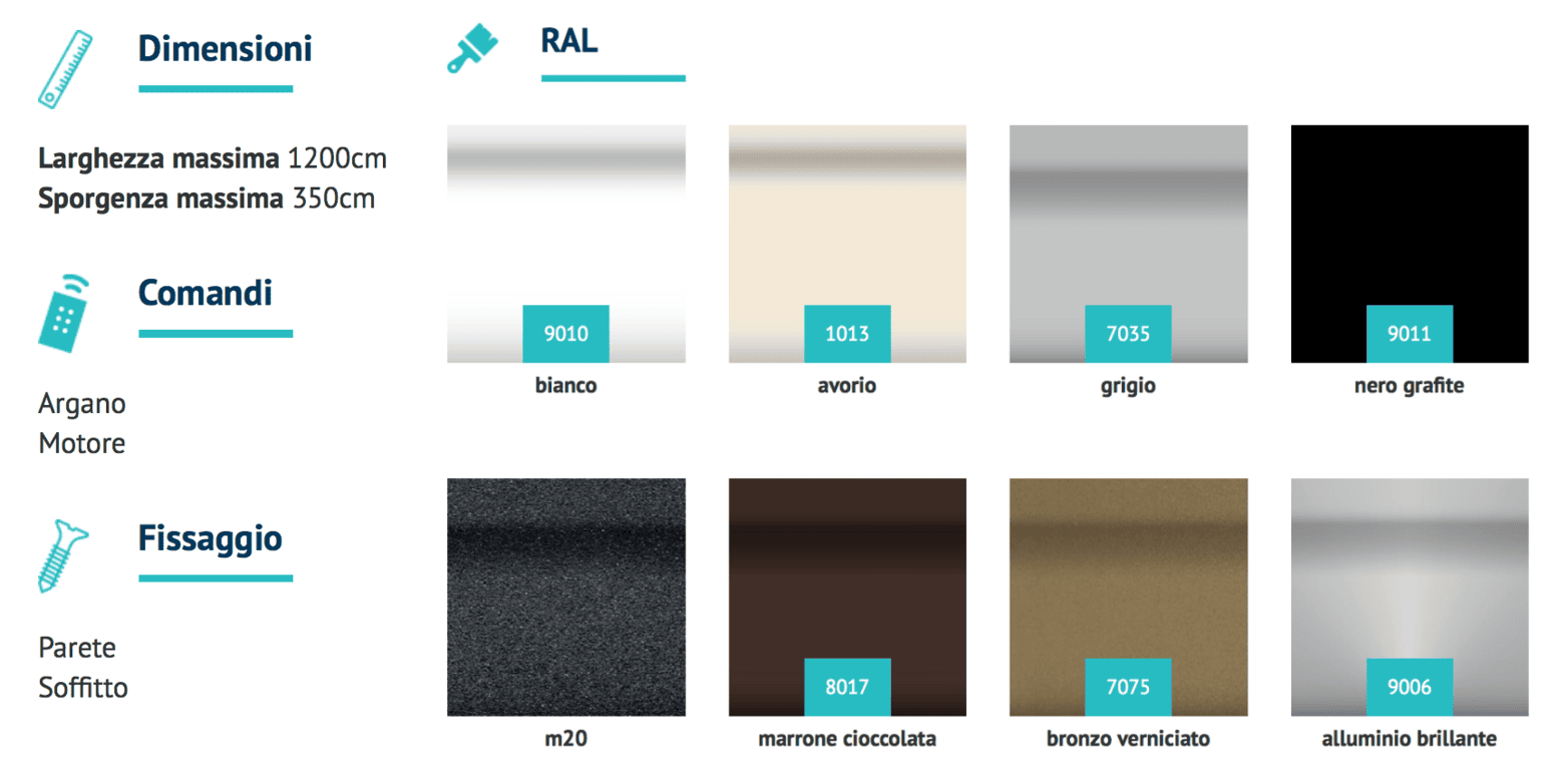 colori tende da sole su barra quadra adriatica torino