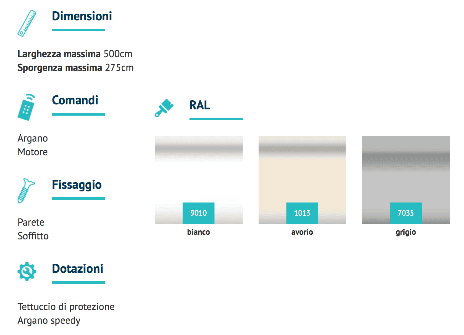 colori tende da sole su barra quadra kappa torino