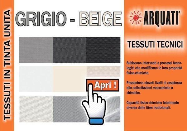 Arquati Tessuto Tecnico Tinta Grigio-Beige | Tende da Sole Torino