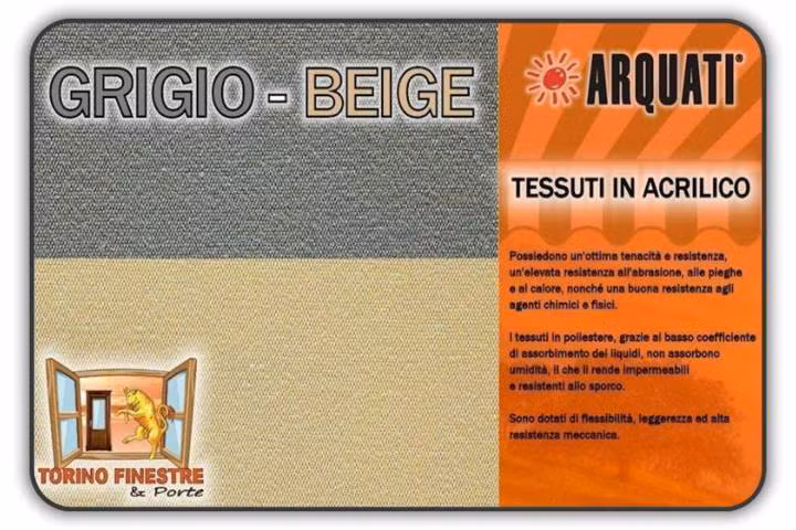 arquati acrilico tinta unita grigio beige