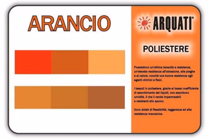arquati poliestere tinta unita arancio