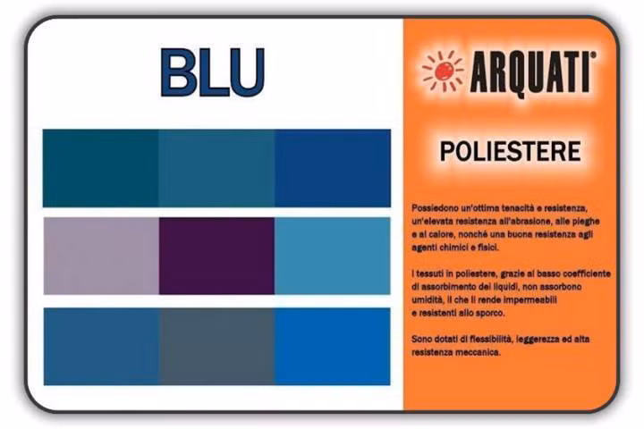 arquati poliestere tinta unita blu