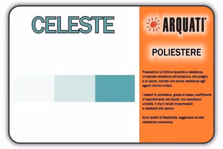 arquati poliestere tinta unita celeste