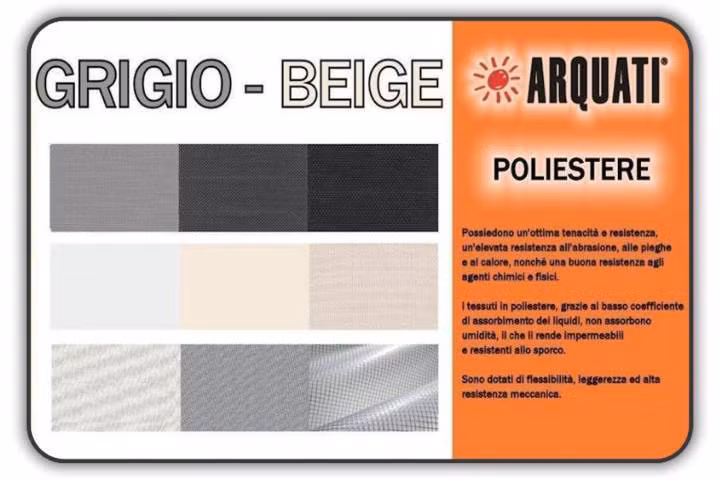 arquati poliestere tinta unita grigio beige