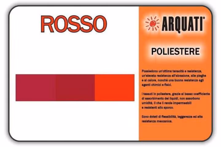 arquati poliestere tinta unita rosso