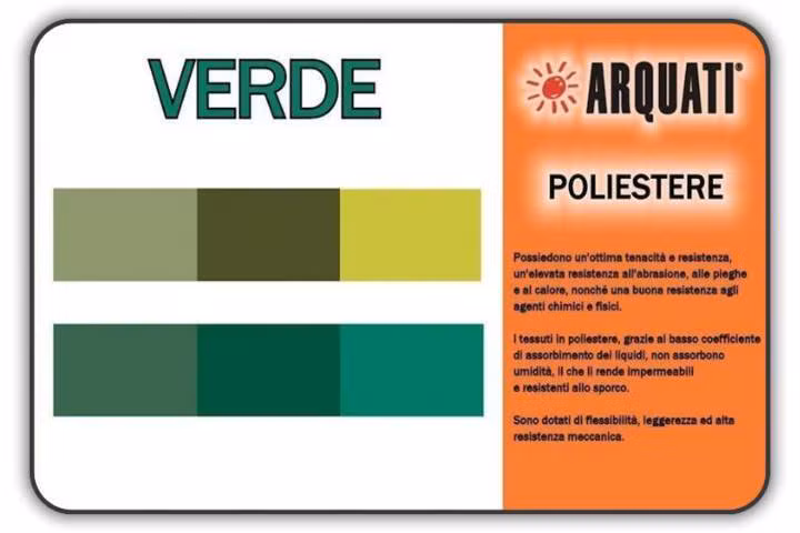 arquati poliestere tinta unita verde