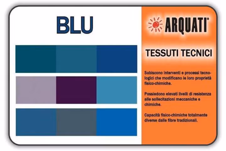 arquati poliestere tinta unita blu