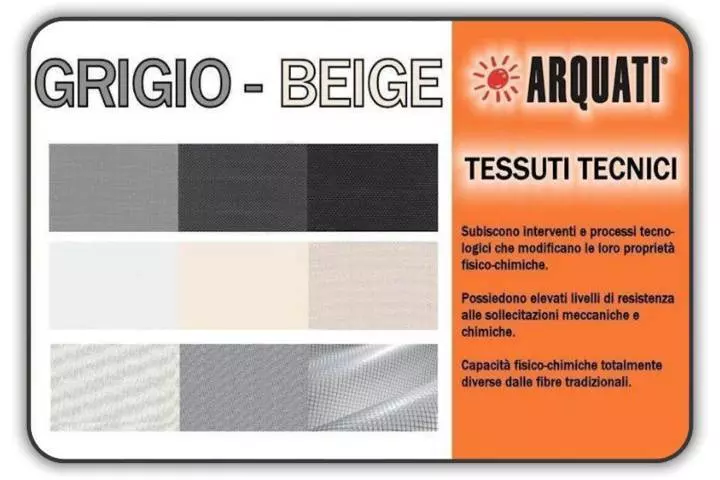 arquati poliestere tinta unita grigio-beige