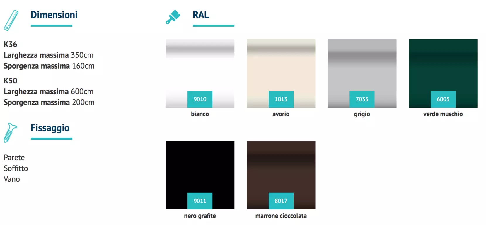 colori tende da sole a cappottina stile k36 50 torino