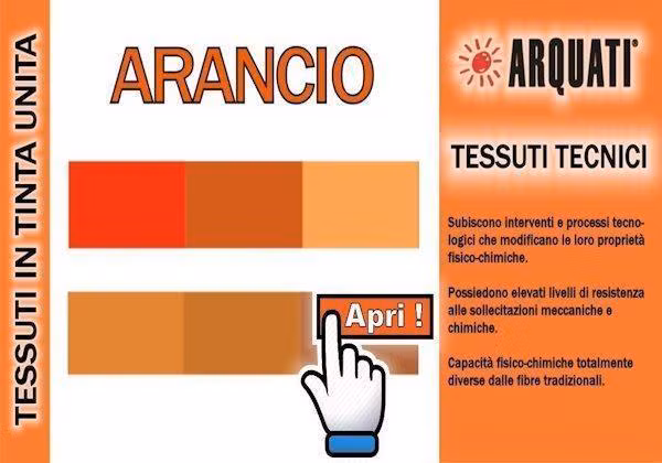 Arquati Tessuto Tecnico Tinta Arancio | Tende da Sole Torino