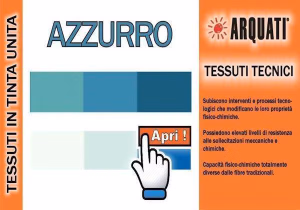 Arquati Tessuto Tecnico Tinta Azzurro | Tende da Sole Torino