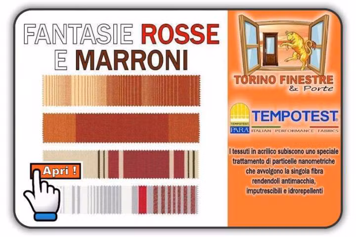 catalogo tempotest tessuti in acrilico rosse marroni