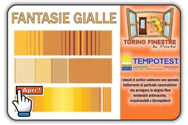 catalogo tempotest tessuti in acrilico gialli