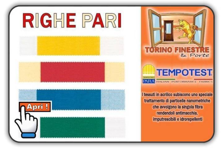 catalogo tempotest tessuti in acrilico righe pari