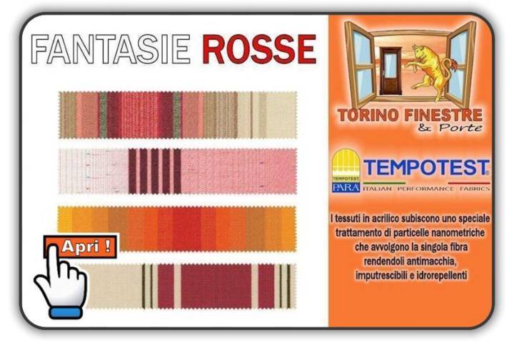 catalogo tempotest tessuti in acrilico rossi